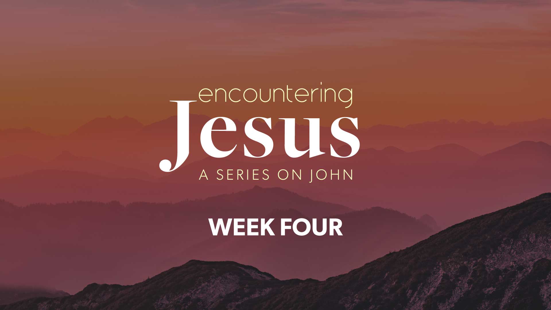 Encountering Jesus - Week 4